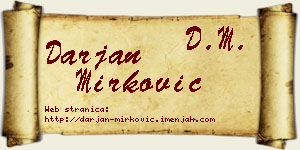 Darjan Mirković vizit kartica